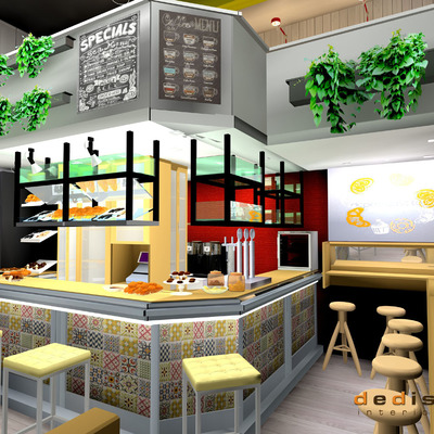 PROYECTO y 3D REFORMA HAMBURGUESERIA EN BILBAO