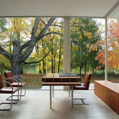 Interior casa Farnsworth