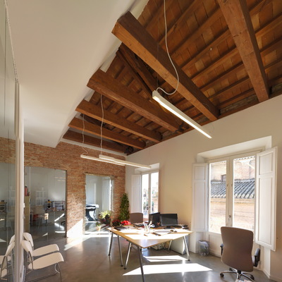 Interior del estudio rehabilitado