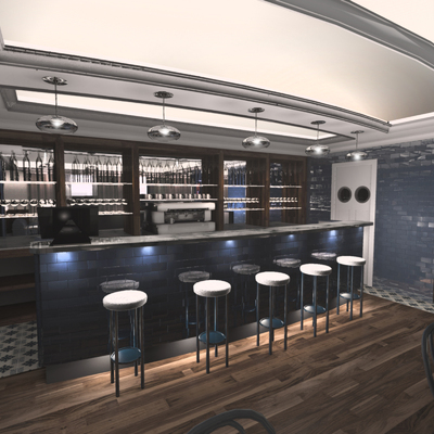 Un bistró con inspiración ArtDecó