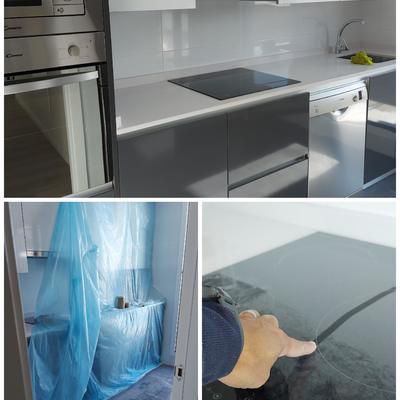 Limpieza de cocina después de obra