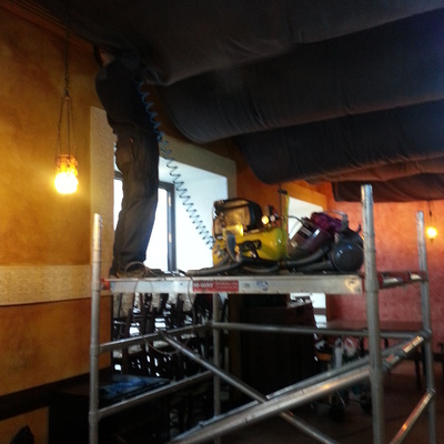 Limpieza de techo debido a humedades