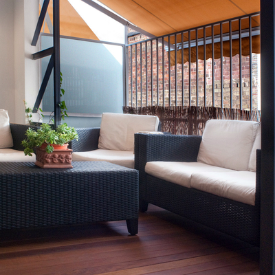 Terraza como prolongación del salón