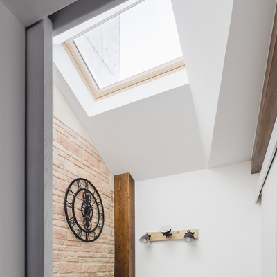 Lucernario sobre a escaleira