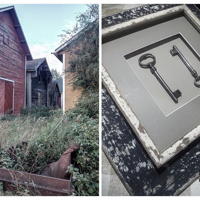 Marco con profundidad para llaves antiguas