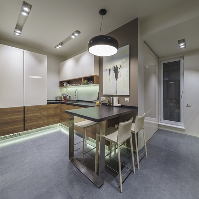 Mesa desayuno con luz propia