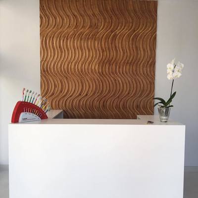 Mostrador lacado en blanco hecho a mano