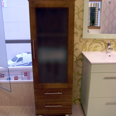 Mueble columna con cristal