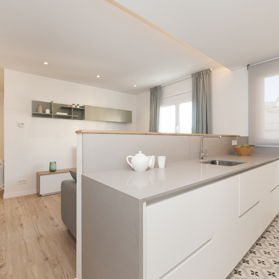 Mueble de cocina que hace de separador