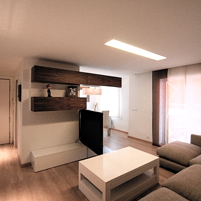 Mueble rotativo TV. Vista des del Salon