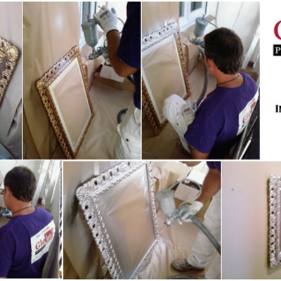 Pintura de espejo imitación plata