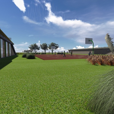 Infografía campamento en Madrid