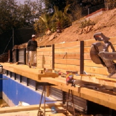 Obra de tarima exterior