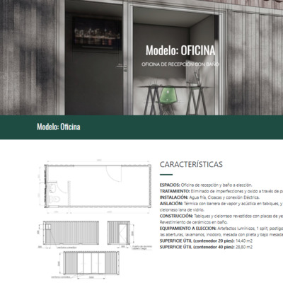 Construcción de oficinas prefabricadas.