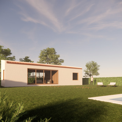 Pabellón auxiliar y porche, Girona