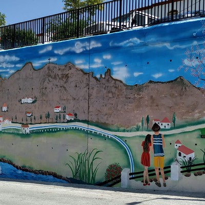 PINTURA MURAL. PAISAJE EN LA VILLA DE URRACAL