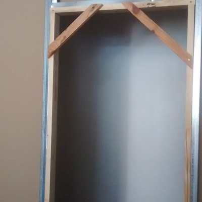 Pared de pladur con su lana de roca