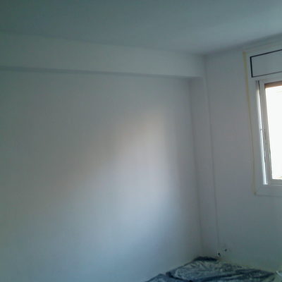 Paredes del salón tratada