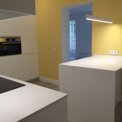 Península con mostrador para desayunos