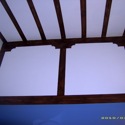 pintura efecto viga tn techo de habitacion imitado a madera