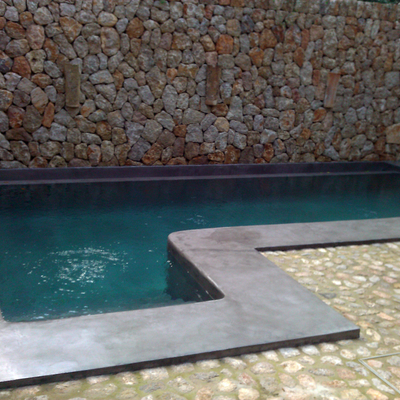 Piscina con microcemento gris acero (despues)
