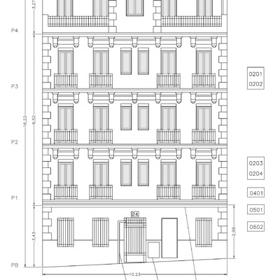 Proyecto y dirección de obras de restauración subvencionadas de edificio de viviendas, en c/ Orden nº 24 (Madrid).