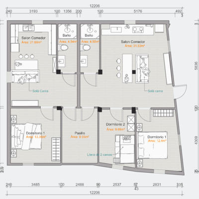 Proyecto de división de una vivienda en dos