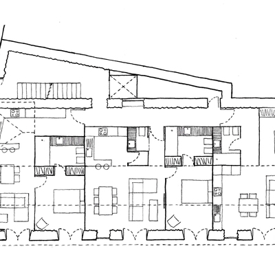 Transformación de casa histórica en 7 viviendas