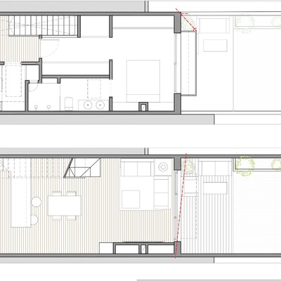 Casa unifamiliar entre medianeras