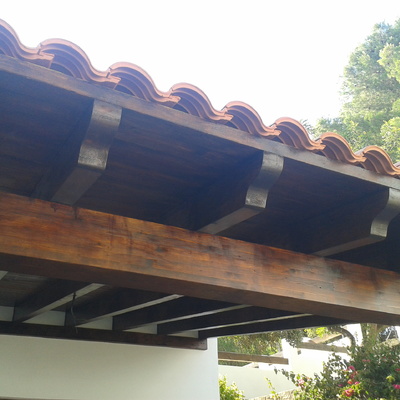 Ejecución de porche de madera, Castellón