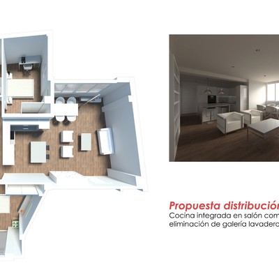 Vivienda de tres dormitorios. Agosto 2015.