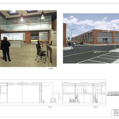 Proyecto para 14 naves comerciales en Plan Parcial Norte-Nordeste en Cantillana, Sevilla.
