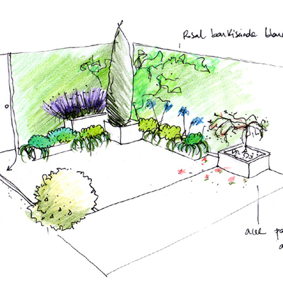 Proyecto de diseño de jardín en atico