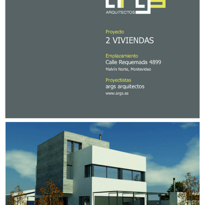 Proyecto de dos viviendas en un solar, dossier de presentación.