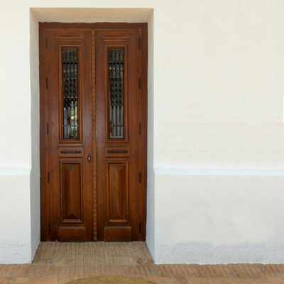 Puerta de madera rustica 