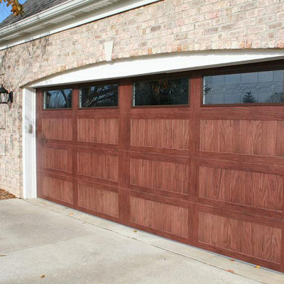 puerta garaje imitación madera