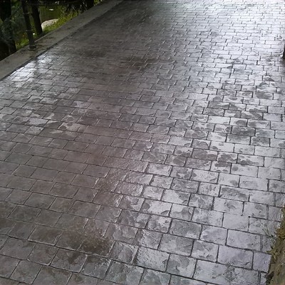 Rampa de impreso, molde adoquín color pizarra