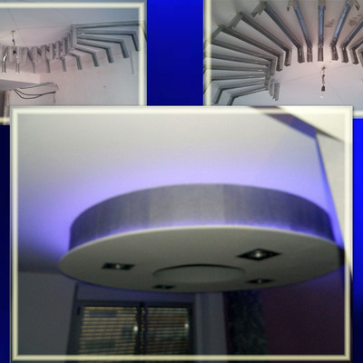 realizacion de boveda de pladur con focos e iluminacion indirecta