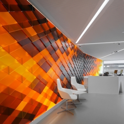 Recepción, Pared Color Retroiluminada