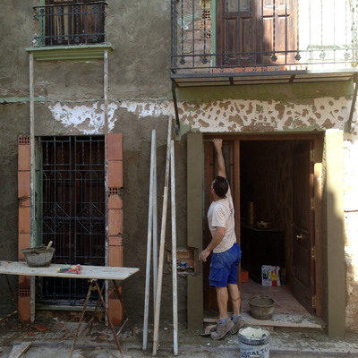 Recercado de ladrillo ceramico en huecos