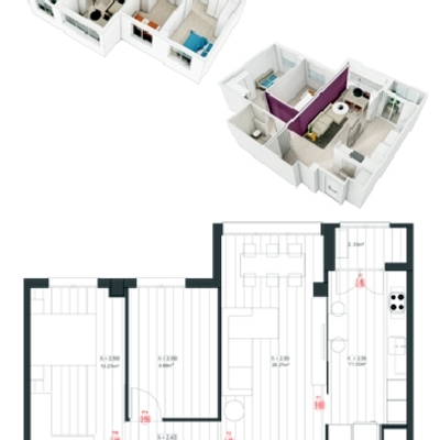 Reforma de piso de 67m2