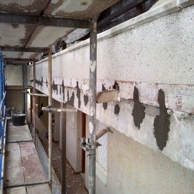 Reparación de grietas en cantos de forjado