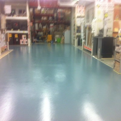 Reparación pavimento tienda Leroy Merlin  en Barcelona