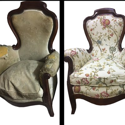 Retapizado de butaca isabelina