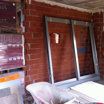 Revestimiento Chimenea Villa-real. Foto Vista Frontal