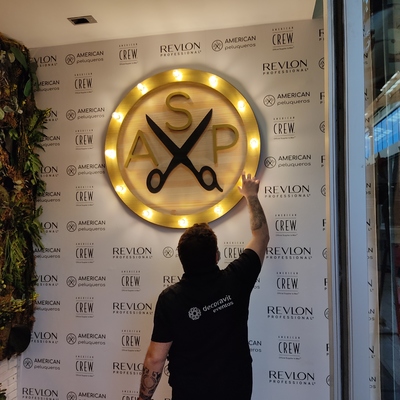 Rótulo luminoso para peluquería