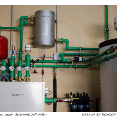 Sistema de calefacción por captación geotérmica