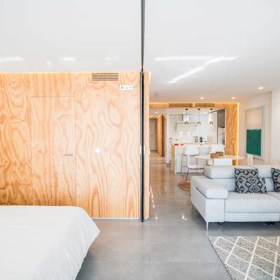 Salón-comedor-cocina-habitación 1