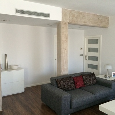 Salón, detalle de estructura vista