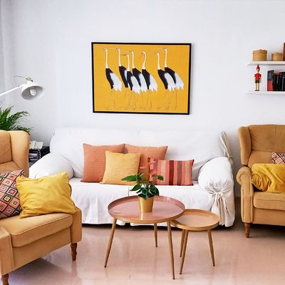 Salón en tonos amarillos